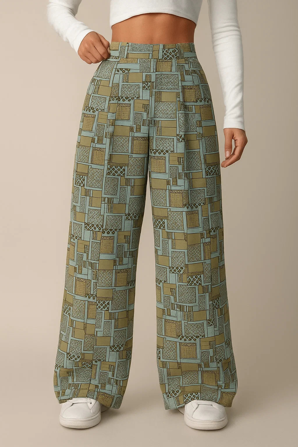 Retro Grid Track Pants
