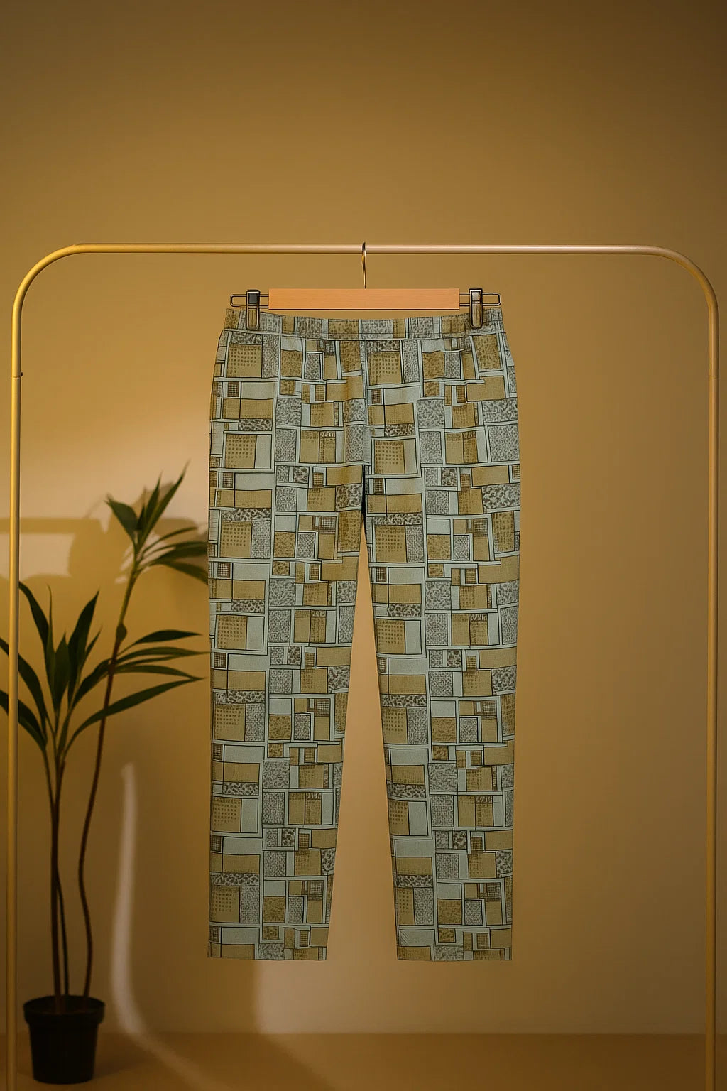 Retro Grid Track Pants
