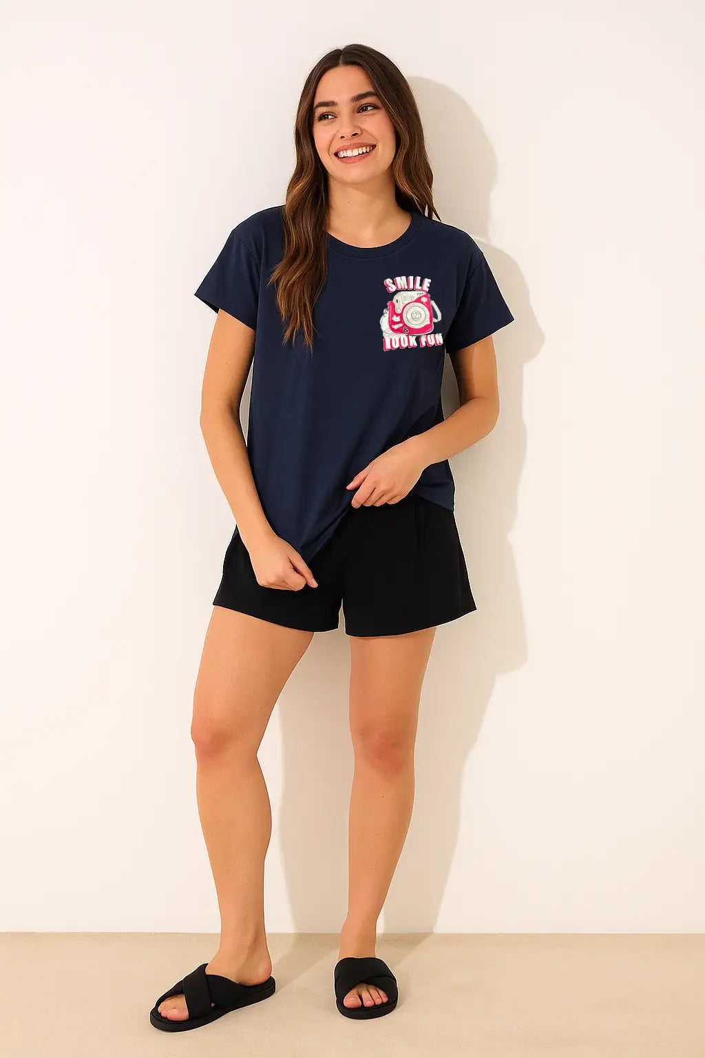 Retro Smile  Oversized Tee